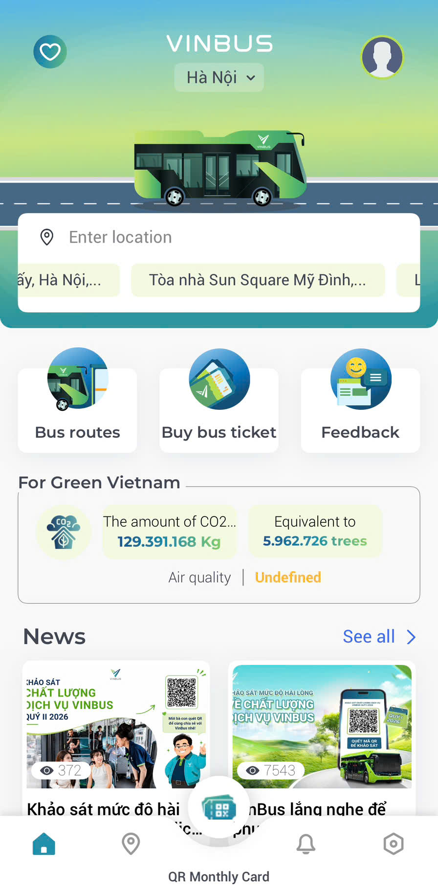 BusMapの画面